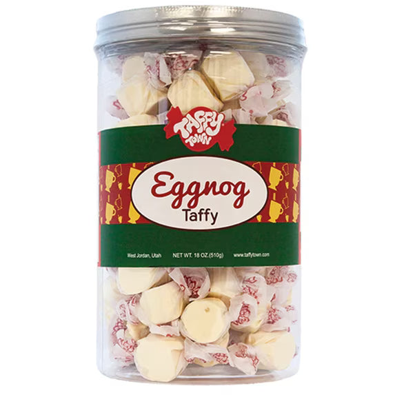 Taffy Town - Eggnog Salt Water Taffy | 18oz Gift Canister