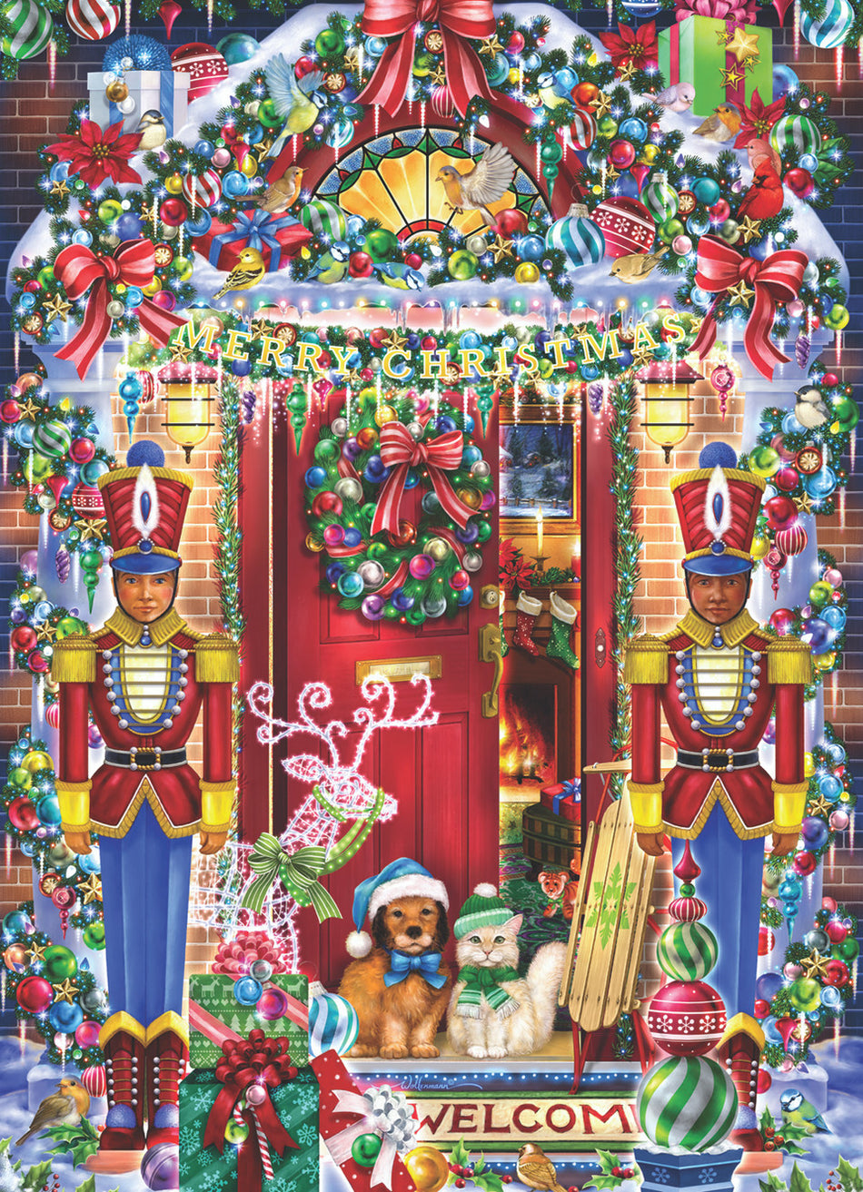 Vermont Christmas Company: Christmas Welcome: 1000 Piece Vertical Puzzle