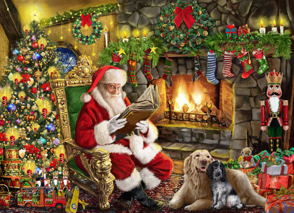 Vermont Christmas Company: Fireside Santa: 1000 Piece Puzzle