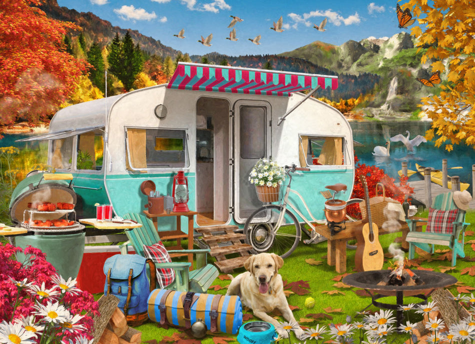 Vermont Christmas Company: Autumn Camper: 1000 Piece Puzzle