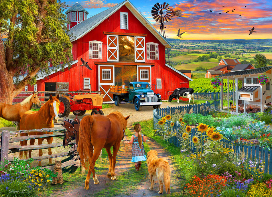 Vermont Christmas Company: Horse Farm: 1000 Piece Puzzle