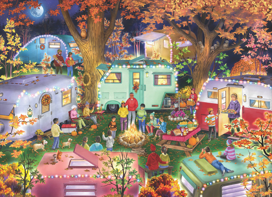 Vermont Christmas Company: Camping in the Fall: 1000 Piece Puzzle