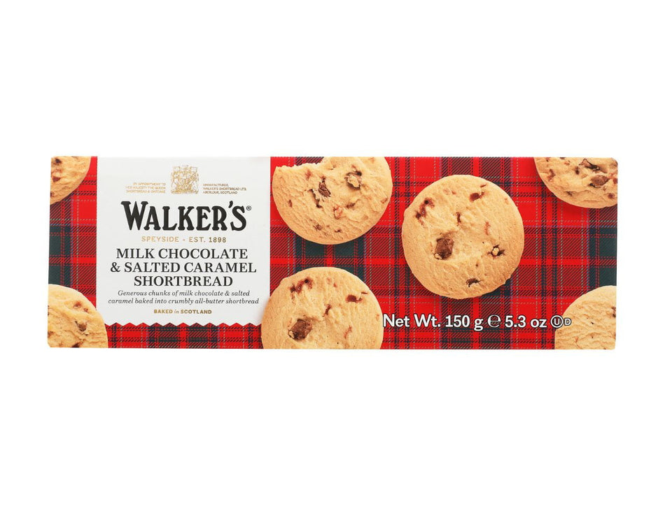 Walker's Shortbread - Salted Caramel & Milk Chocolate Chunk | Shortbread Cookies | 5.3 Oz Box