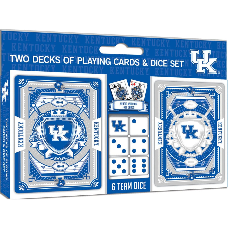 Master Pieces: Kentucky Wildcats - 2-Pack Playing Cards & Dice Set