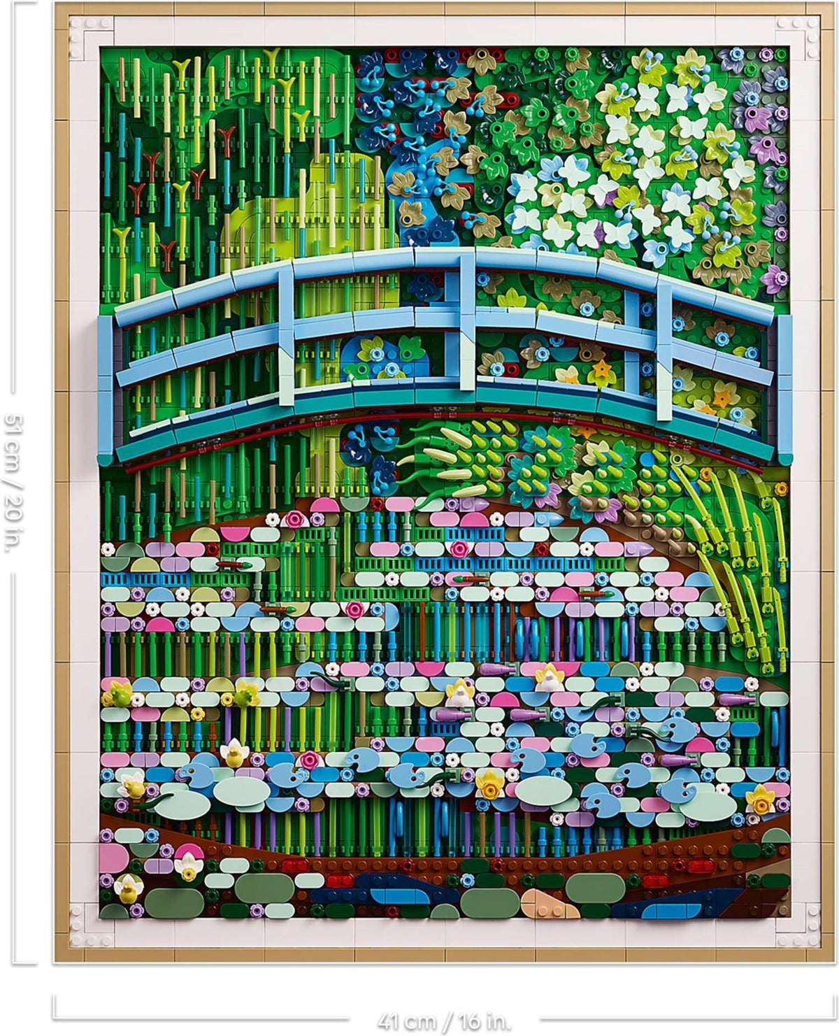 LEGO art set 31220 of a bridge over water lilies by claude monet.
