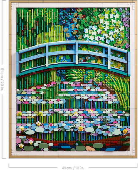 LEGO art set 31220 of a bridge over water lilies by claude monet.