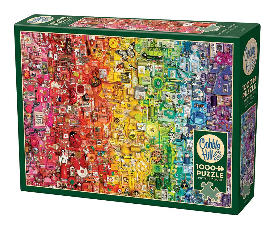 Cobble Hill 1000-piece puzzle box with colorful design