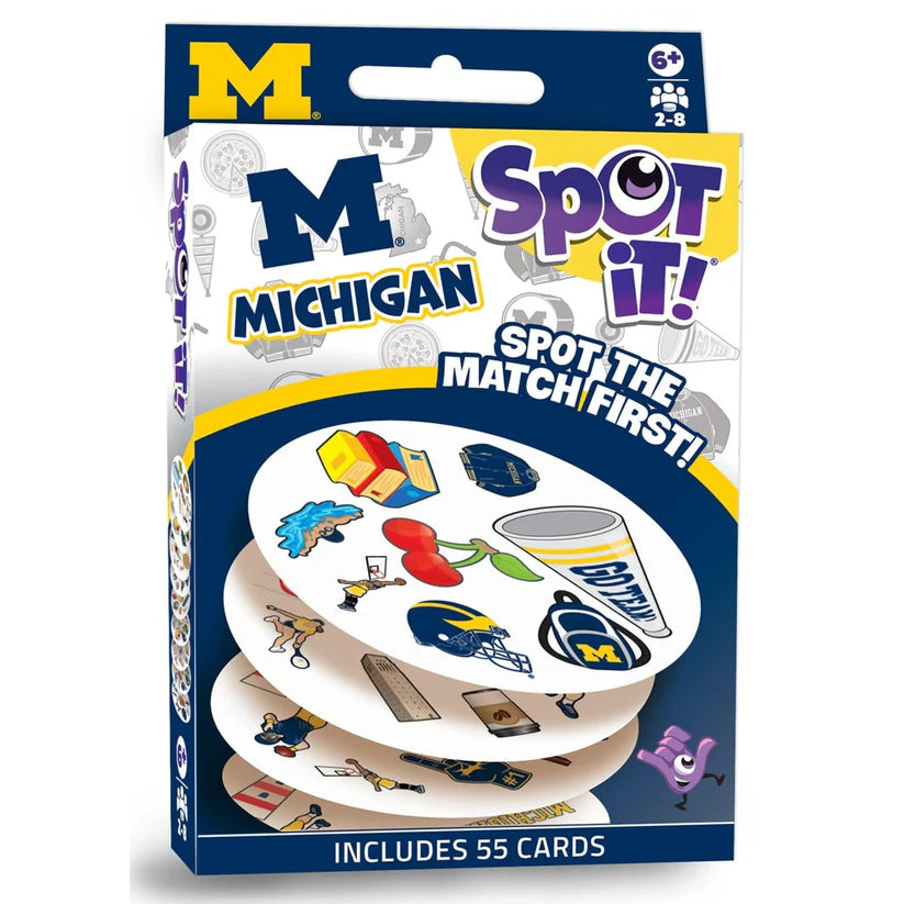 Master Pieces: Michigan Wolverines Spot It! Card Game