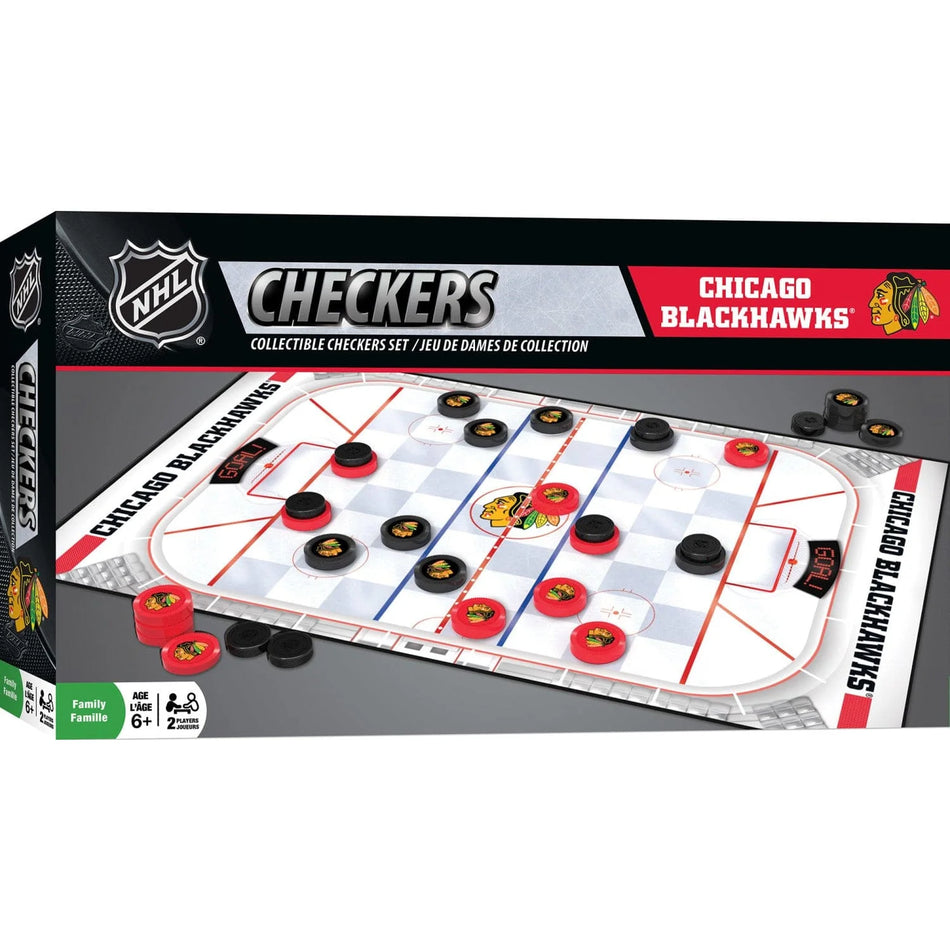 Master Pieces: Chicago Blackhawks Checkers Board Game