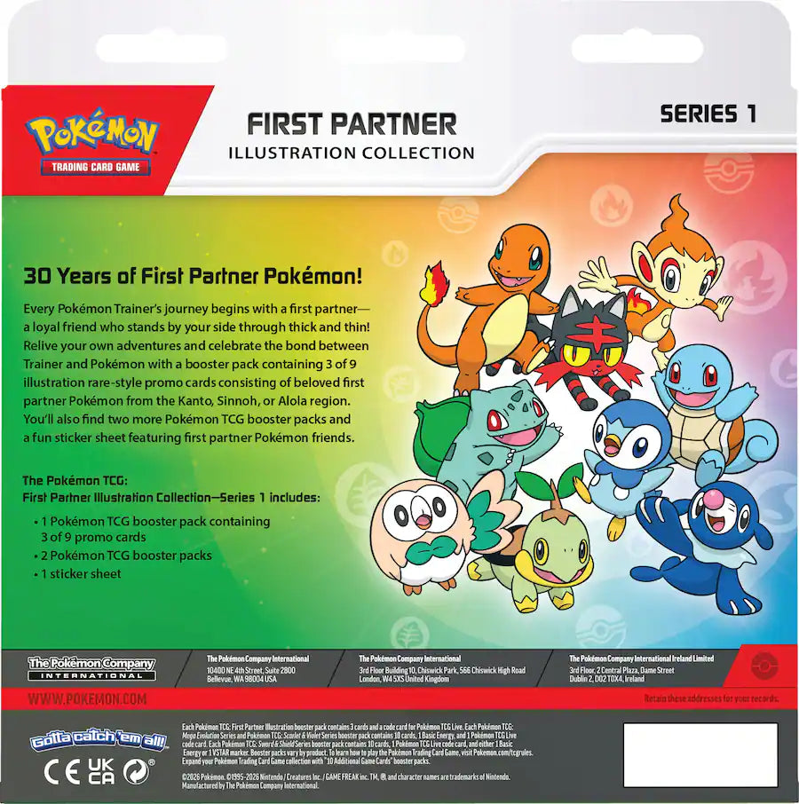 Pokémon trading card game packaging for First Partner Illustration Collection Series 1