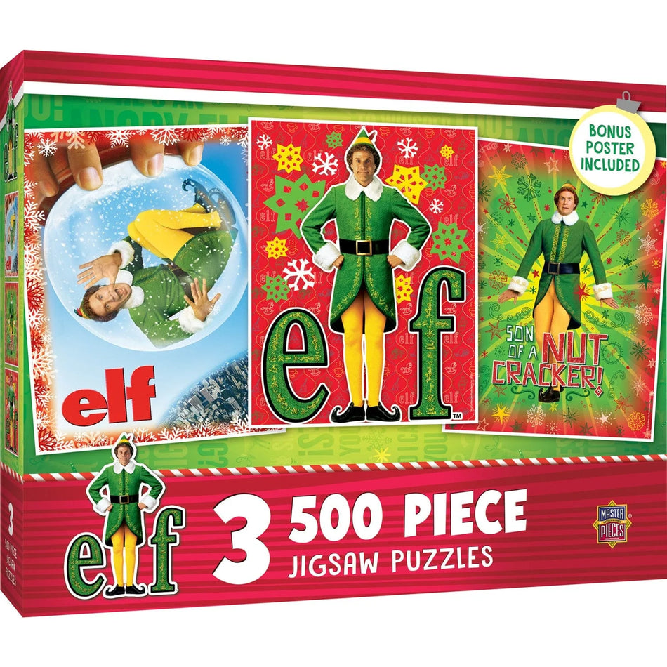 Master Pieces: Elf: 500 Piece Puzzle 3 Pack