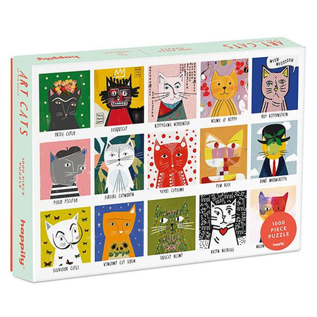 happily art-cats 1000-piece jigsaw puzzle box