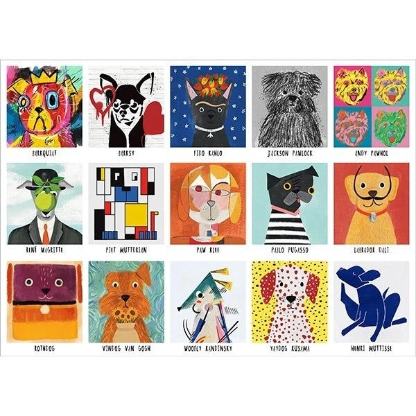 happily 1000-piece jigsaw puzzle art dogs