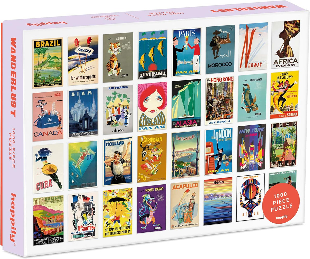 happily "wanderlust" 1000-piece jigsaw puzzle box