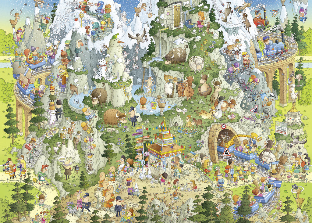 Colorful Heye 1000-piece jigsaw puzzle of Himalayan habitat