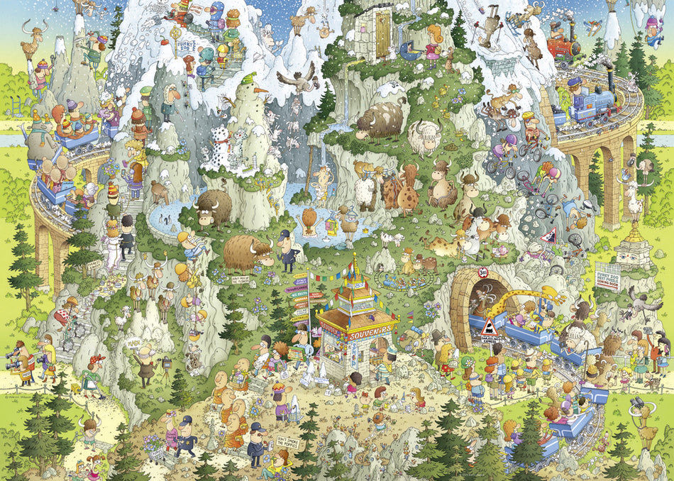 Colorful Heye 1000-piece jigsaw puzzle of Himalayan habitat