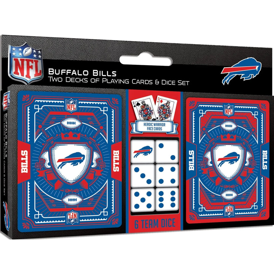 Master Pieces: Buffalo Bills - 2-Pack Playing Cards & Dice Set