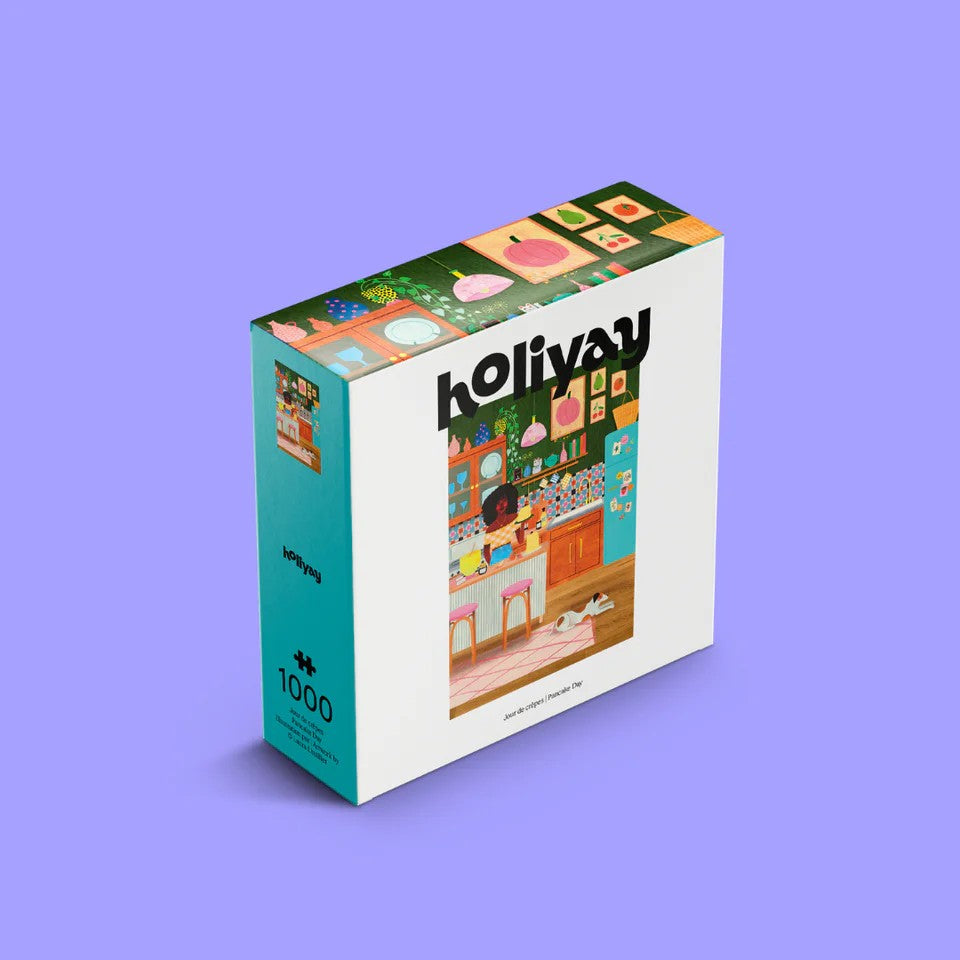 holiyay pancake day 1000-piece Jigsaw puzzle box with colorful artwork
