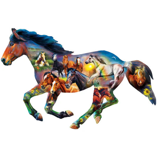 Master Pieces: Horsing Around: 1000 Piece Shaped Puzzle