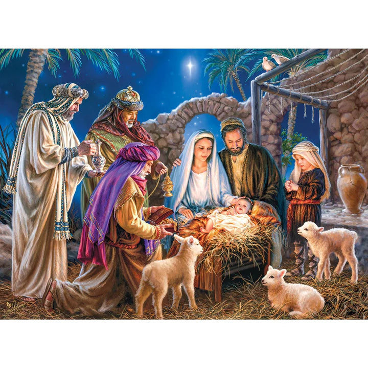 Master Pieces: Christ is Born: 100 Piece Glitter Puzzle