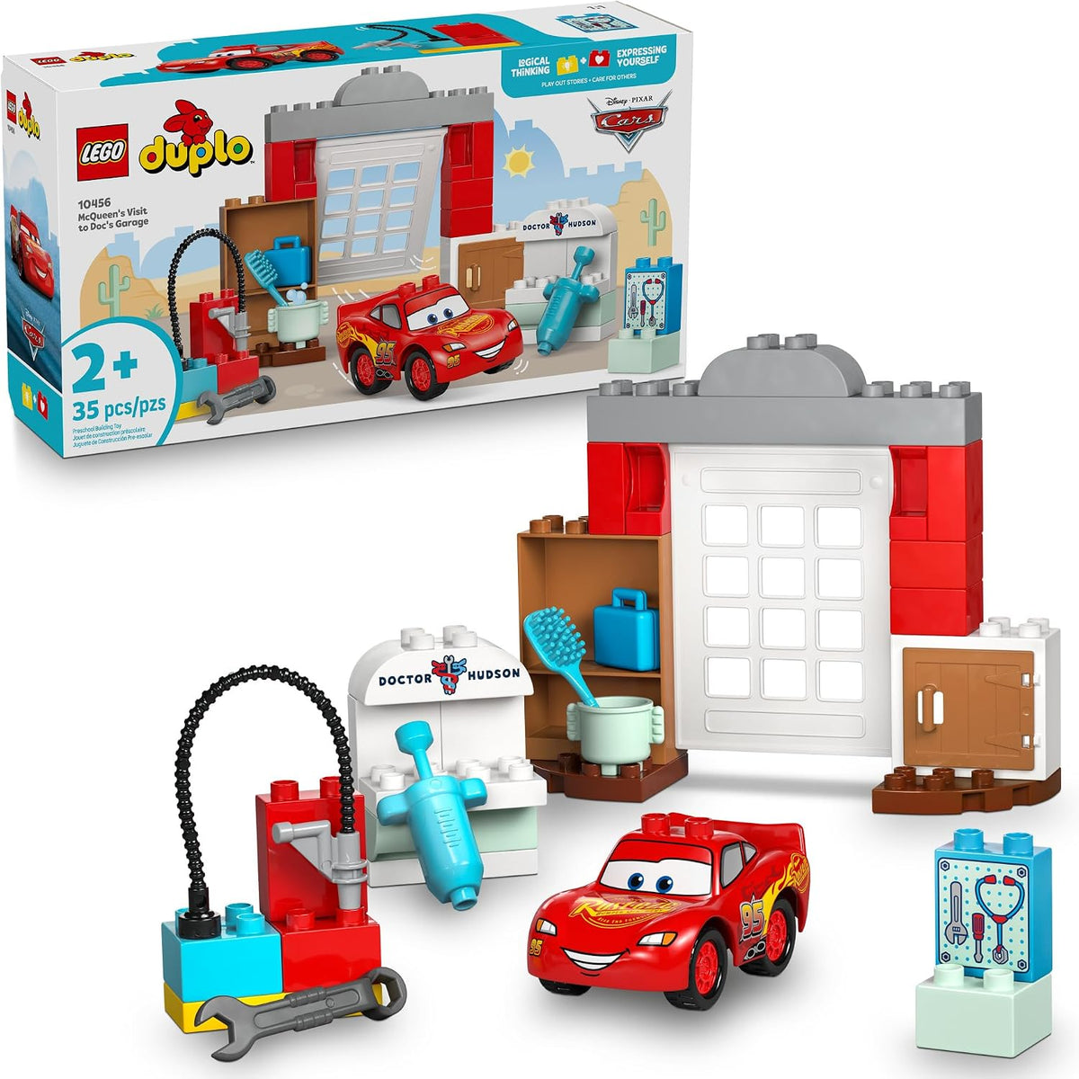lego duplo set number 10456 mcqueen's visit to doc's garage