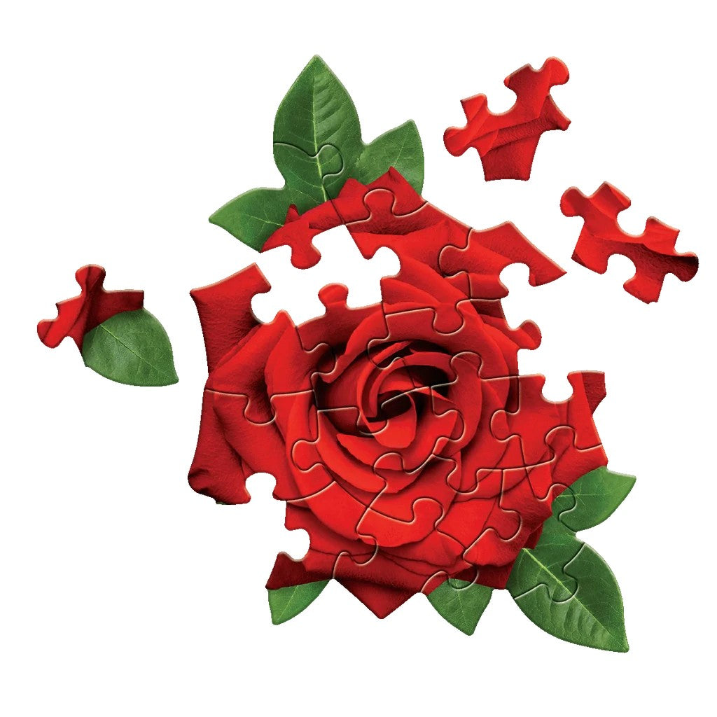 madd capp Rose-shaped 20-piece Puzzle and greeting card