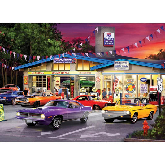 Master Pieces: Cruisin Route 66- Pitstop: 1000 Piece Puzzle