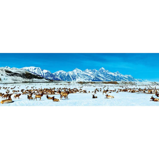 Master Pieces: Elk Refuge, Wyoming: 1000 Piece Panoramic Puzzle