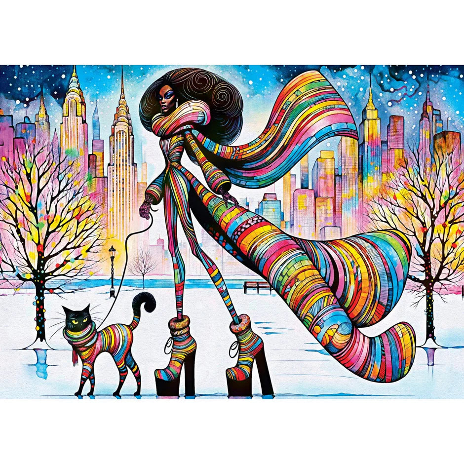 Master Pieces: Chic Kitty Stroll: 1000 Piece Puzzle