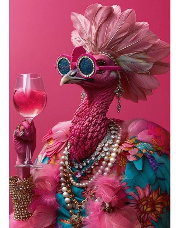piatnik "pink birdie" 1000-piece vertical jigsaw puzzle