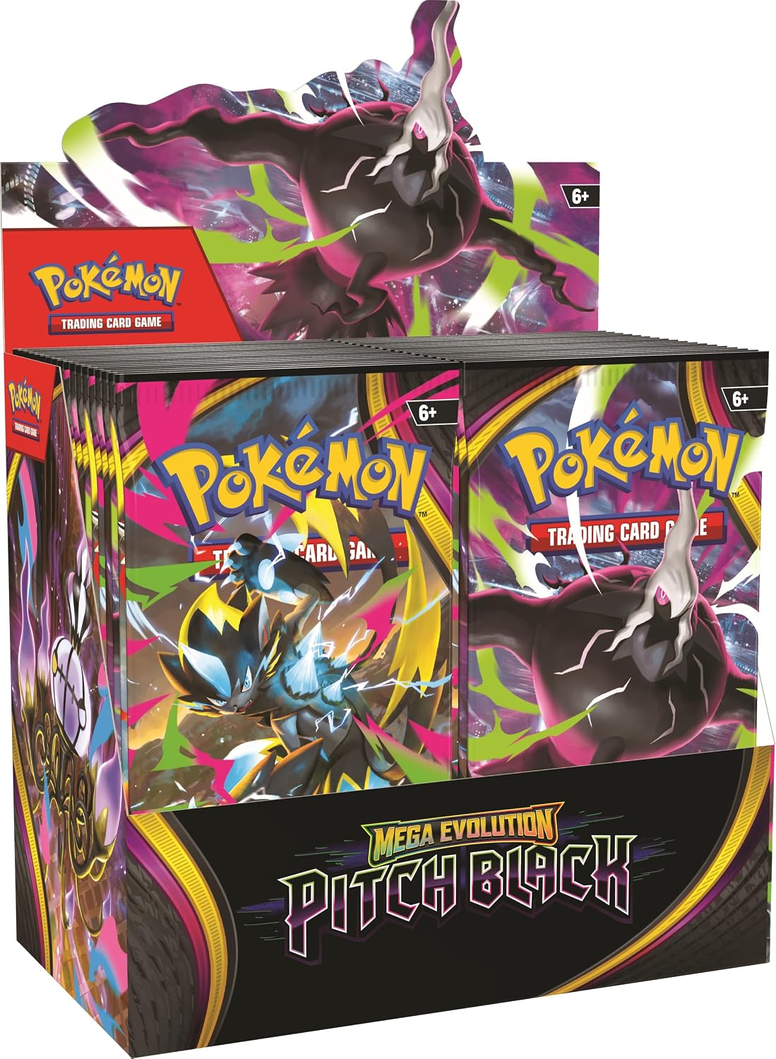 Pokémon Mega Evolution Pitch Black trading card game packaging booster display front 