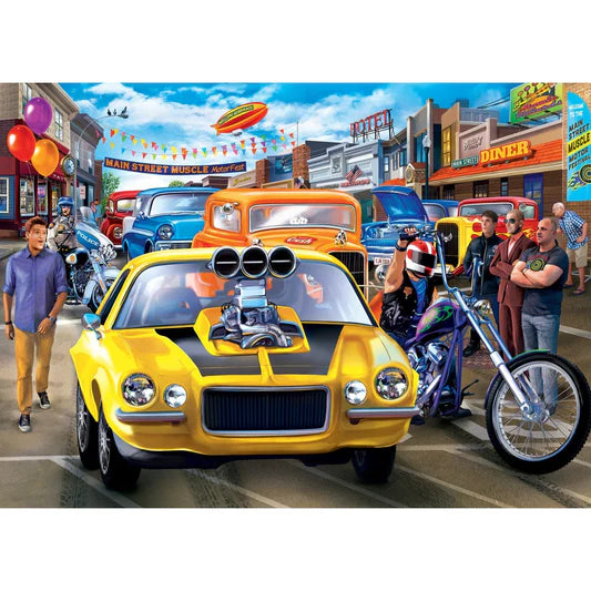 Master Pieces: Cruisin Route 66- Main Street Muscle: 1000 Piece Puzzle