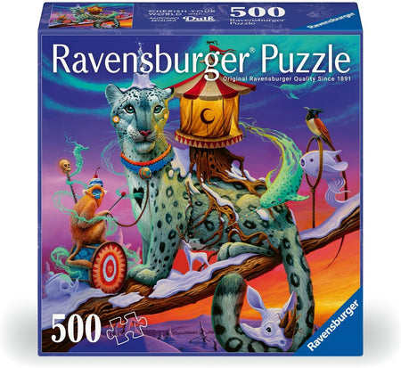 ravensburger cherish your world with dulk boreal 500-piece jigsaw puzzle box of animals 