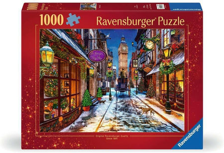 Ravensburger puzzle box with a Christmas street scene design