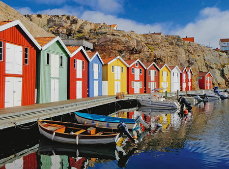 ravensburger colorful houses in sweden jigsaw puzzle box