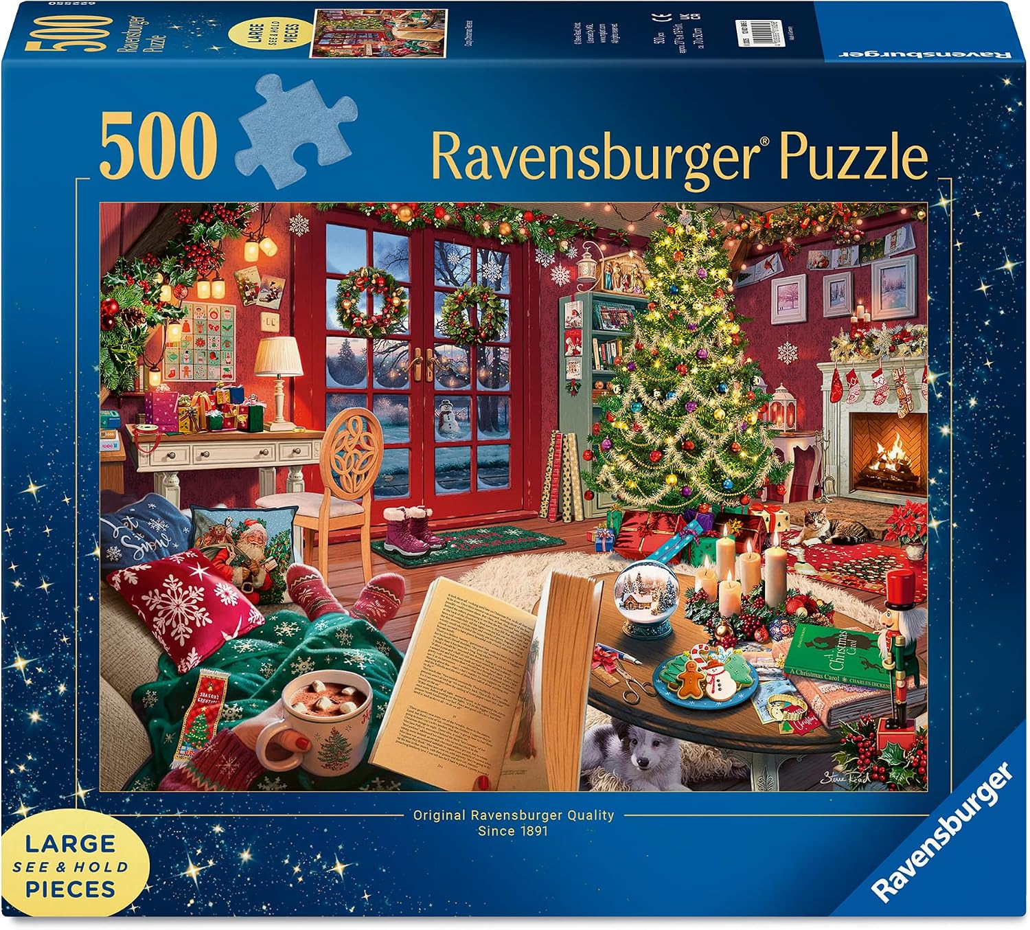 ravensburger cozy christmas retreat jigsaw puzzle box