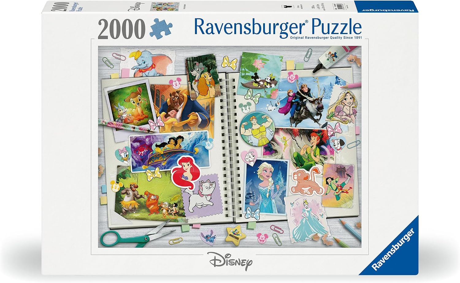 Ravensburger Disney puzzle box with colorful illustrations on a white background