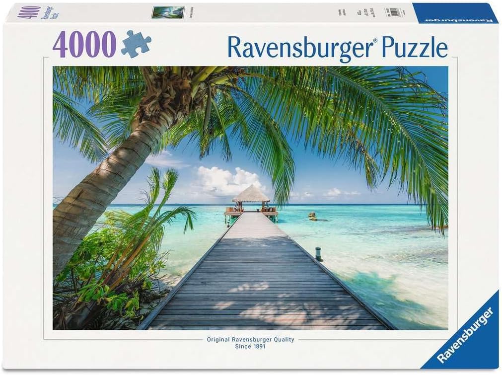 ravensburger dream beach in the maldives jigsaw puzzle box