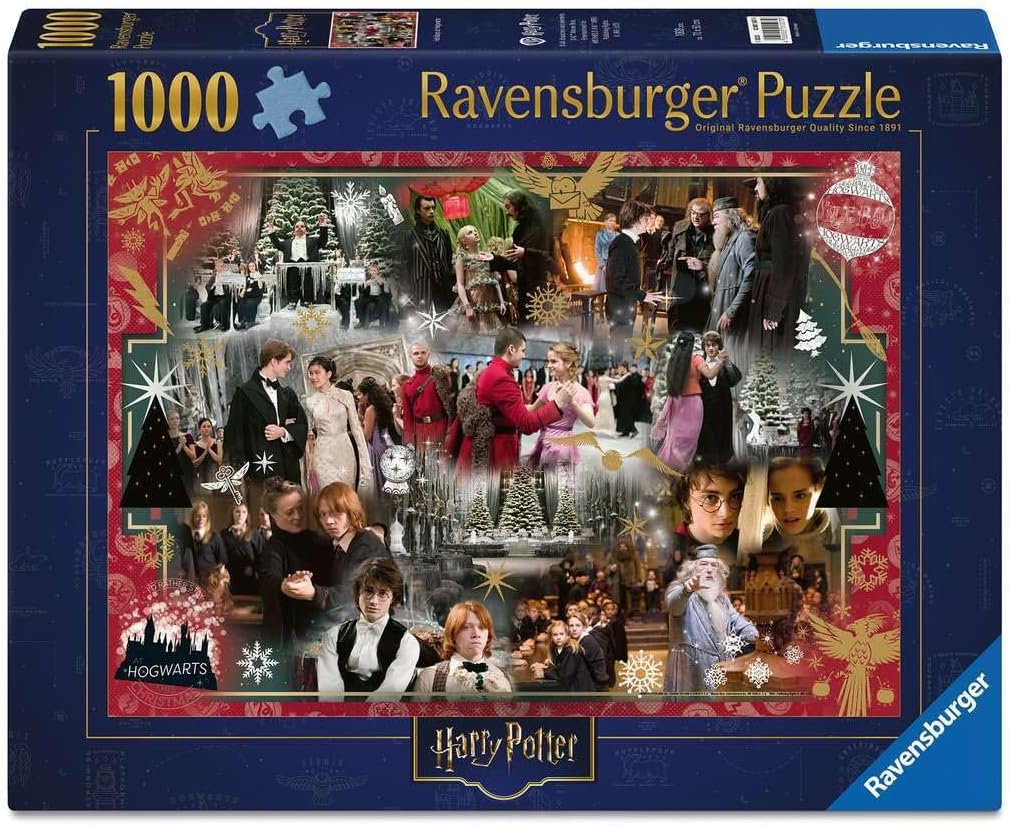 Ravensburger Harry Potter puzzle box with images of characters and scenes.
