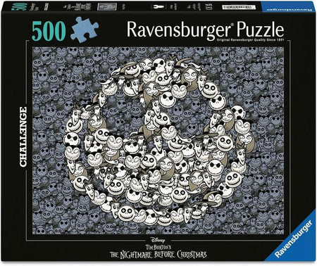 Ravensburger puzzle box featuring Jack Skellington from 'The Nightmare Before Christmas' with 500 pieces.