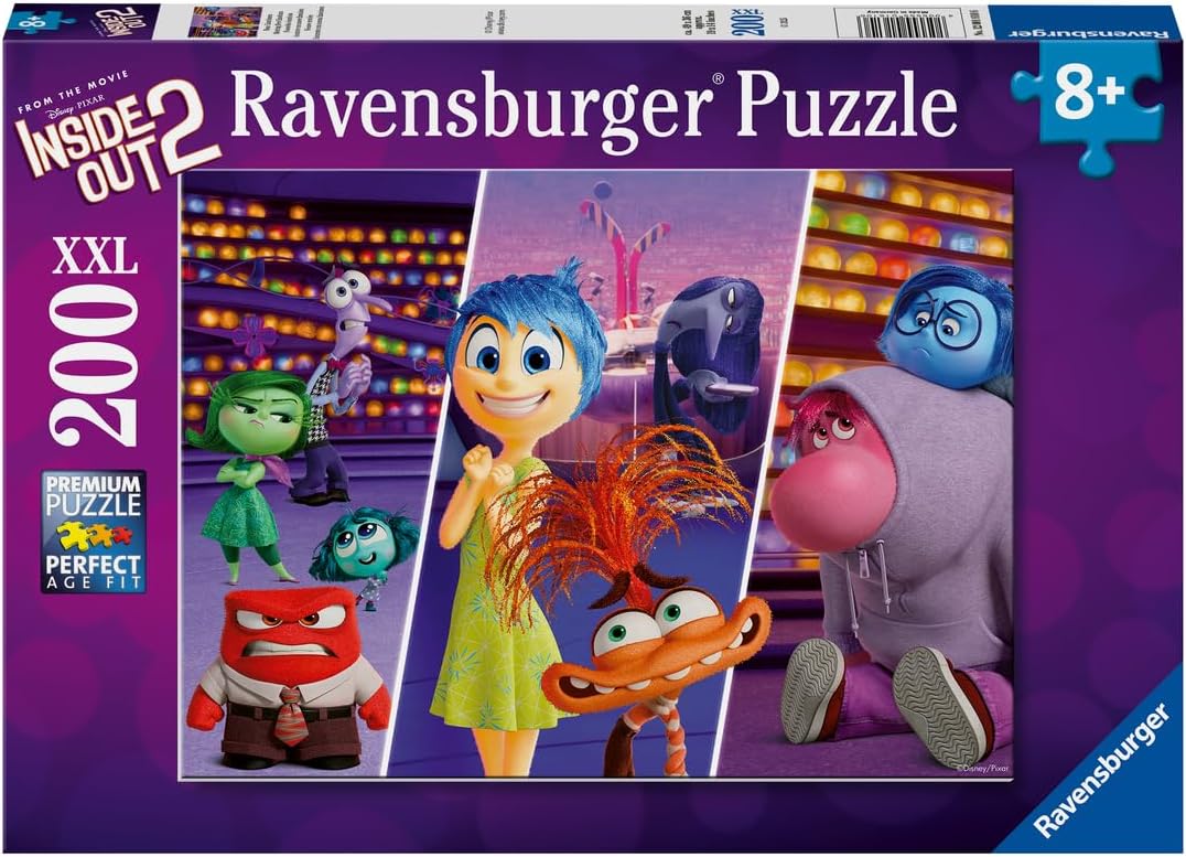 Ravensburger puzzle box featuring characters from the movie 'Inside Out' on a purple background.