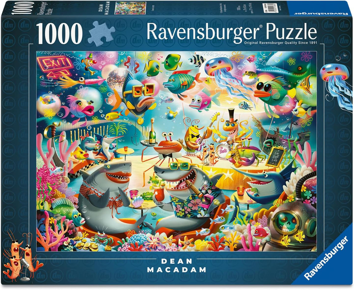 Ravensburger puzzle box with colorful underwater scene design