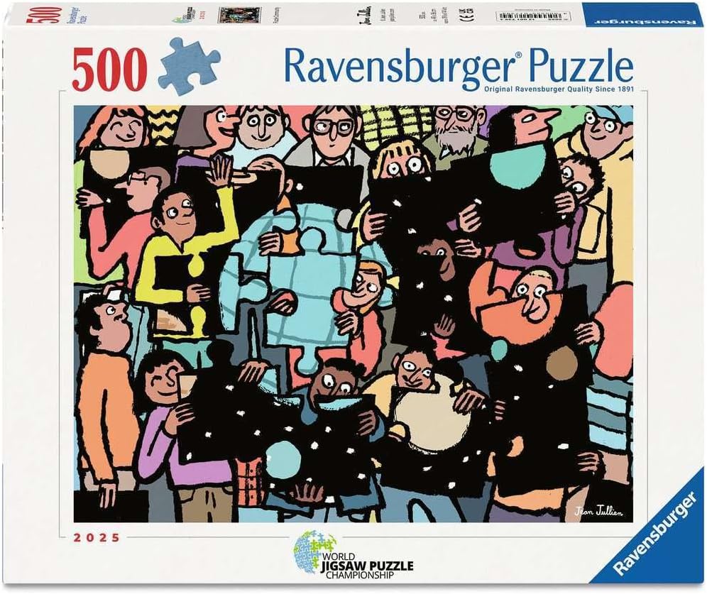 Ravensburger puzzle box with cartoon characters and colorful design