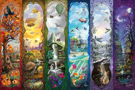 ravensburger the six portals 7000-piece jigsaw puzzle featuring 6 different fantasy worlds
