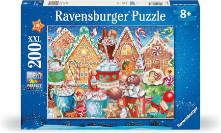 Ravensburger puzzle box with gingerbread houses and winter-themed design