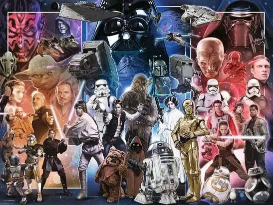 ravensburger star wars whole universe jigsaw puzzle Collage of Star Wars characters and droids