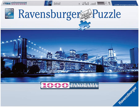 Ravensburger puzzle box with a cityscape and bridge at night