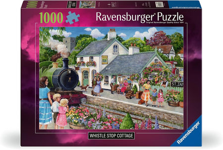 ravensburger whistle stop cottage jigsaw puzzle box of a train station
