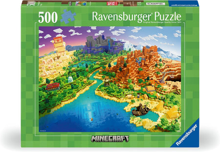 Ravensburger Minecraft puzzle box with colorful landscape illustration