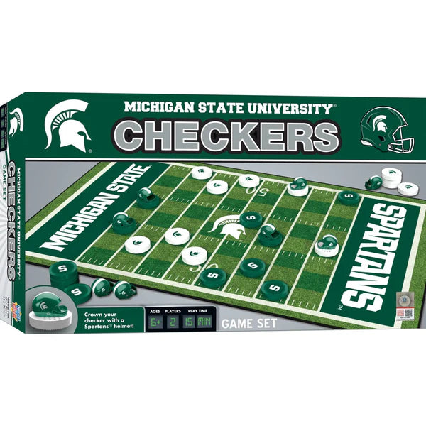 Master Pieces: Michigan State Spartans Checkers Board Game